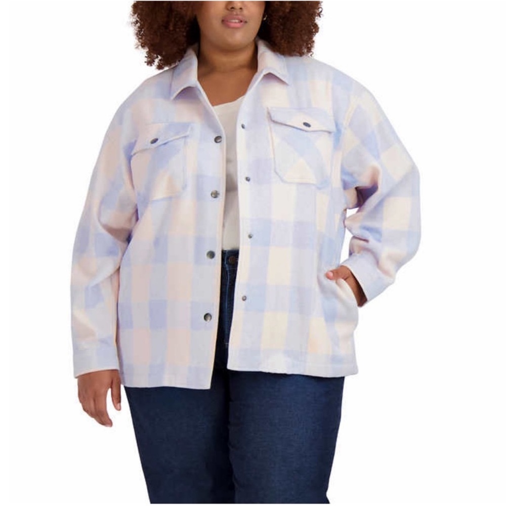 NWT HFX Ladies Shirt Jacket PURPLE - size XL cozy winter outdoor heavyweight